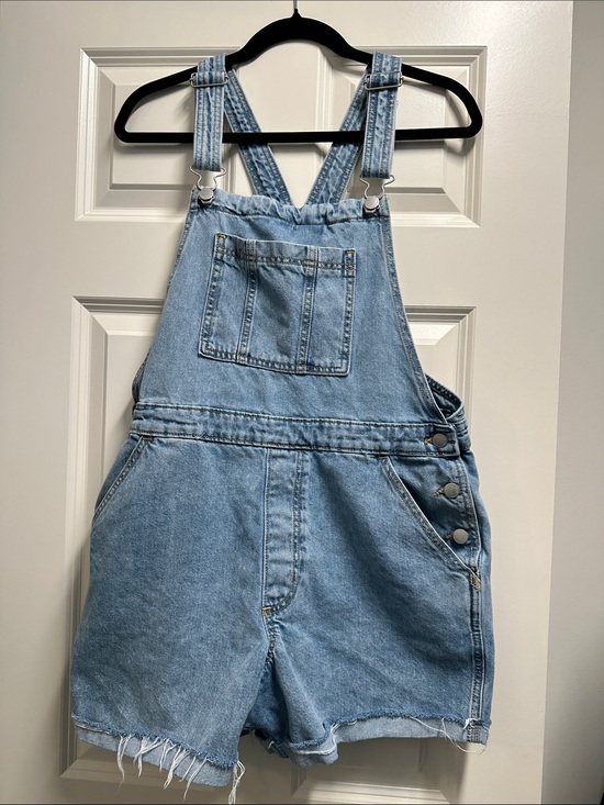 Universal Thread Pants - Universal Thread Light Blue Denim Short Overalls
